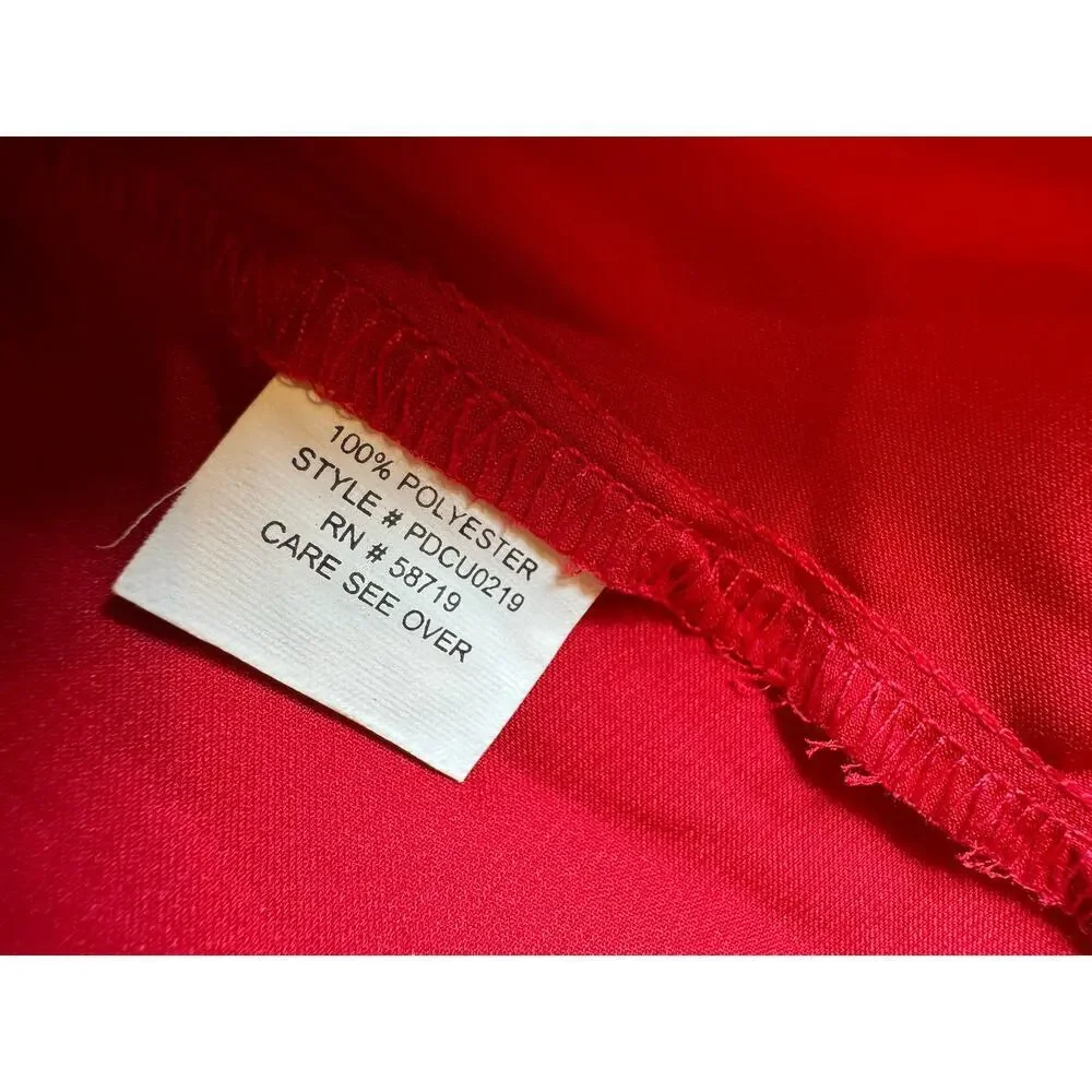 Elementz Petite Red Sleeveless Blouse Pleated Neck Top Size PL New NWT